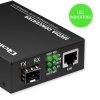 Qoltec Dwukierunkowy Media Konwerter SWITCH Ethernet 1x RJ45 1x SFP |   1000Mb/s | 5V